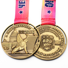 Günstige Legierung Gravieren Maßgeschneiderte High School European Game Metal Rare Sport Trophies Medal